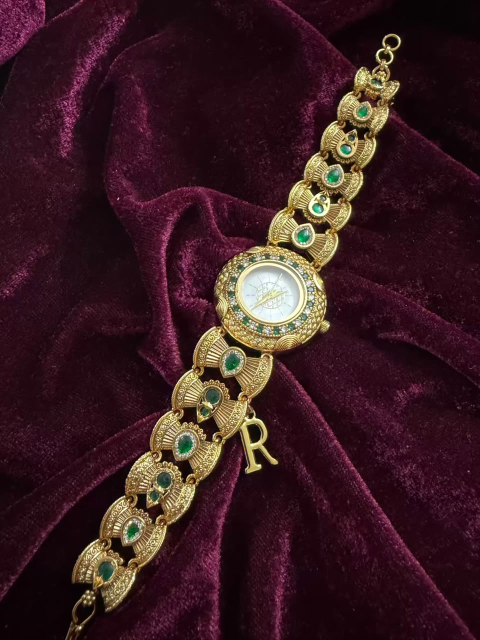 Rajratna Heritage Watch Rakhi in Premium Swarovski (Free Initial)