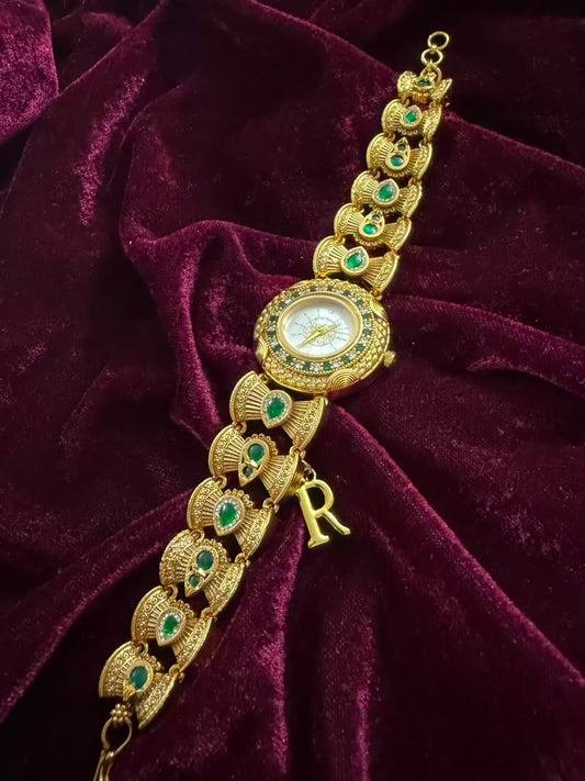 Rajratna Heritage Watch Rakhi in Premium Swarovski (Free Initial)