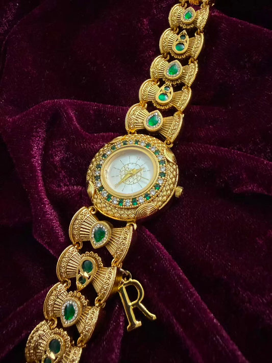 Rajratna Heritage Watch Rakhi in Premium Swarovski (Free Initial)
