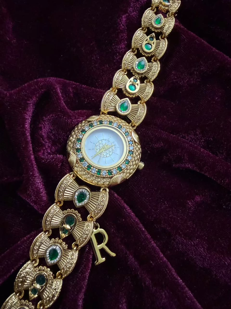 Rajratna Heritage Watch Rakhi in Premium Swarovski (Free Initial)