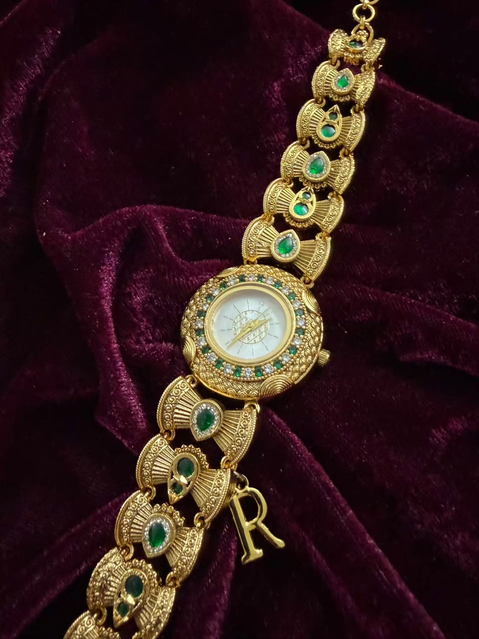 Rajratna Heritage Watch Rakhi in Premium Swarovski (Free Initial)