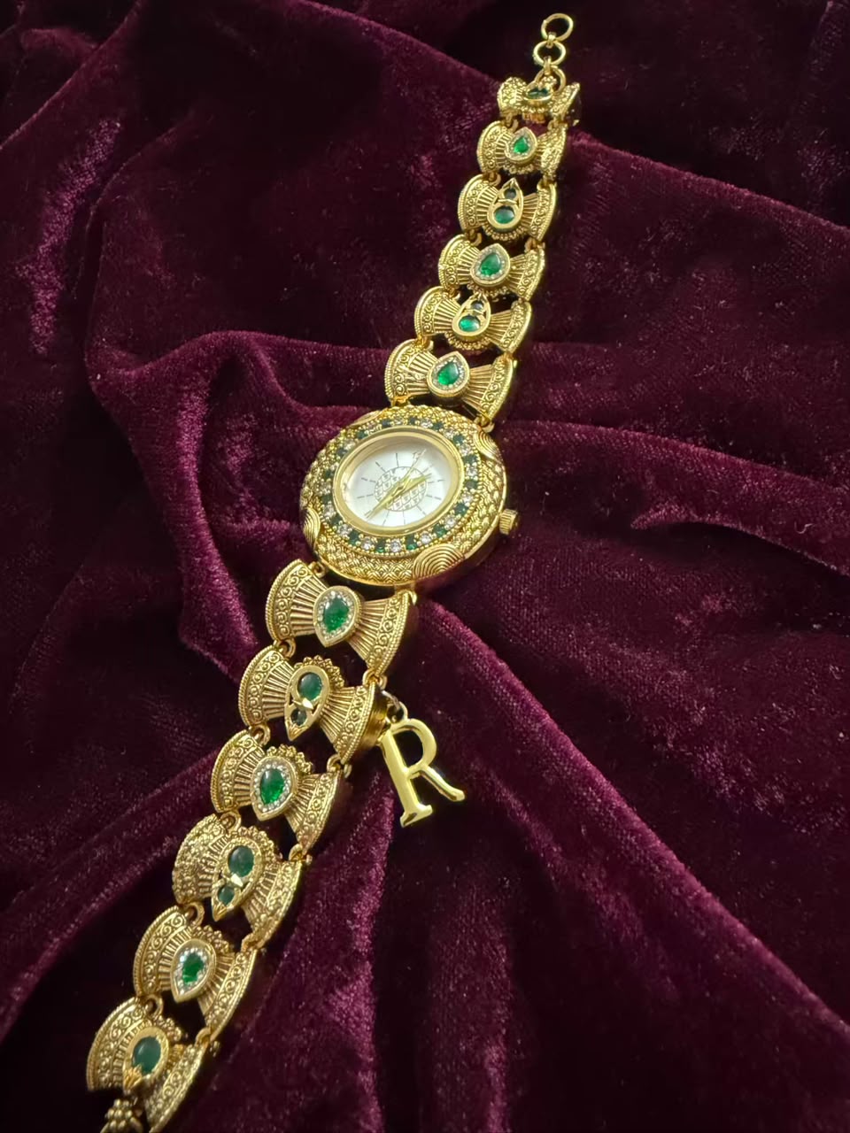 Rajratna Heritage Watch Rakhi in Premium Swarovski (Free Initial)