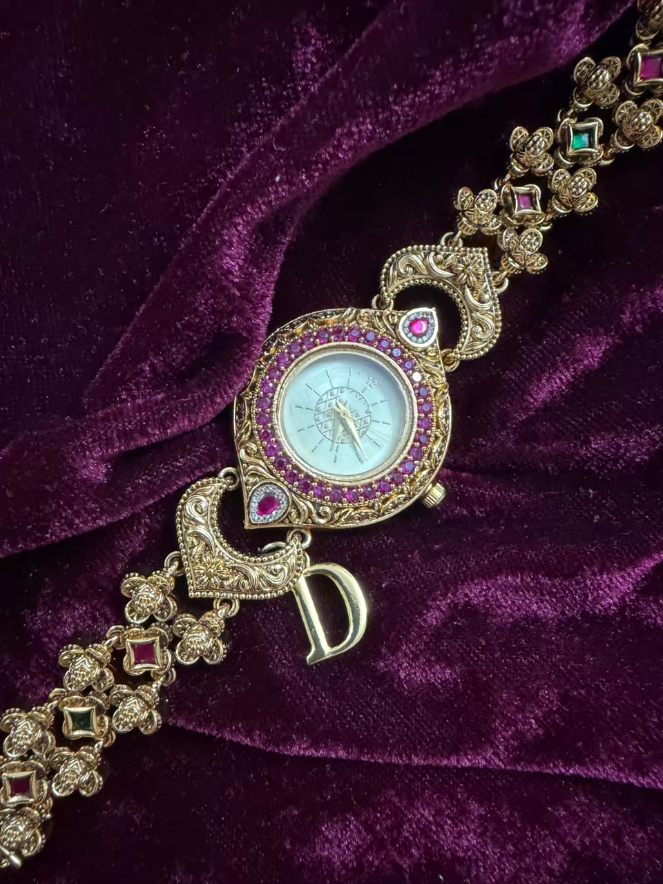 Paisley Royale Heritage Watch Rakhi in Premium Swarovski (Free Initial)