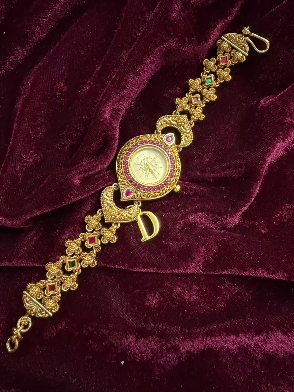Paisley Royale Heritage Watch Rakhi in Premium Swarovski (Free Initial)