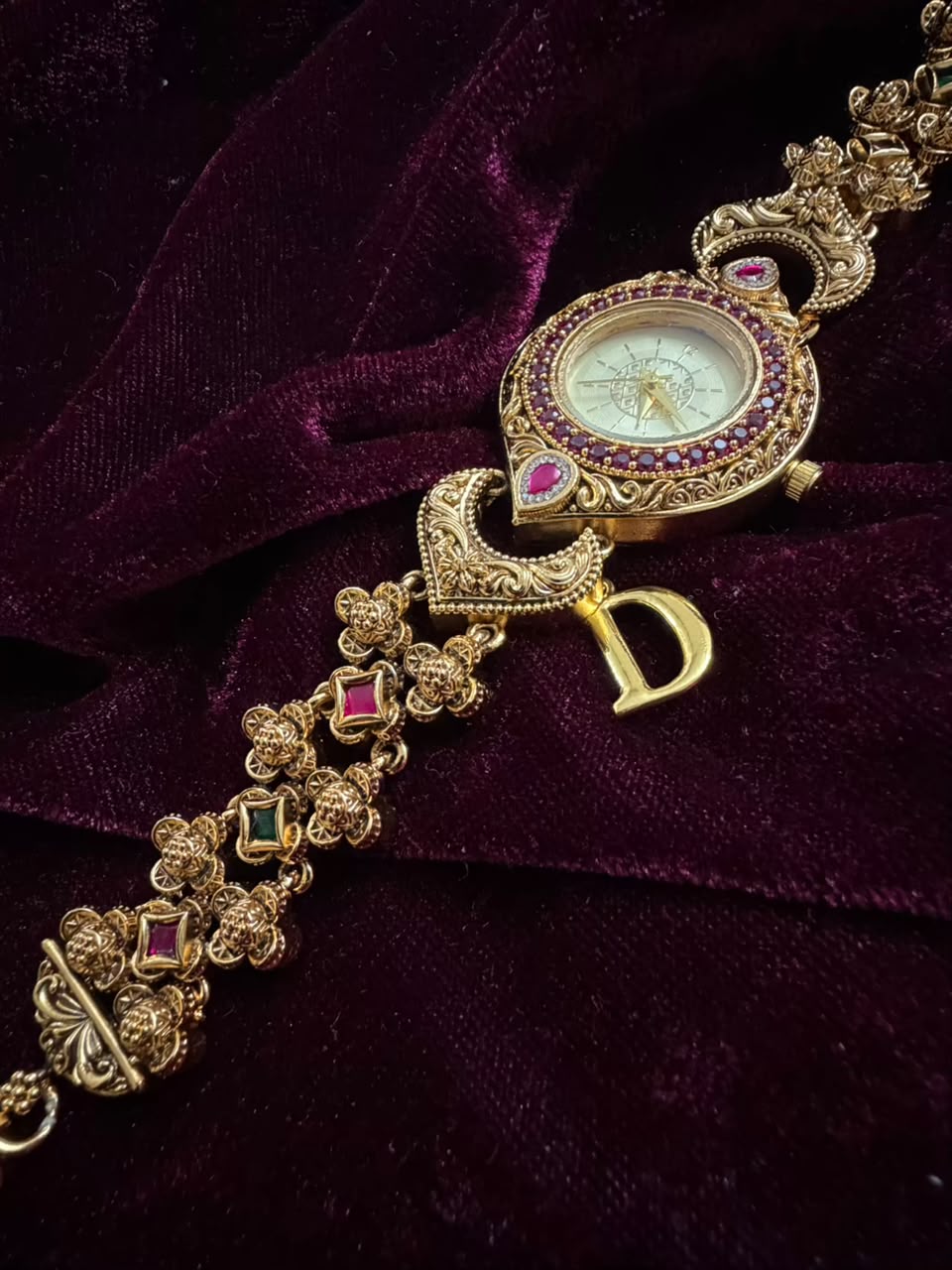 Paisley Royale Heritage Watch Rakhi in Premium Swarovski (Free Initial)