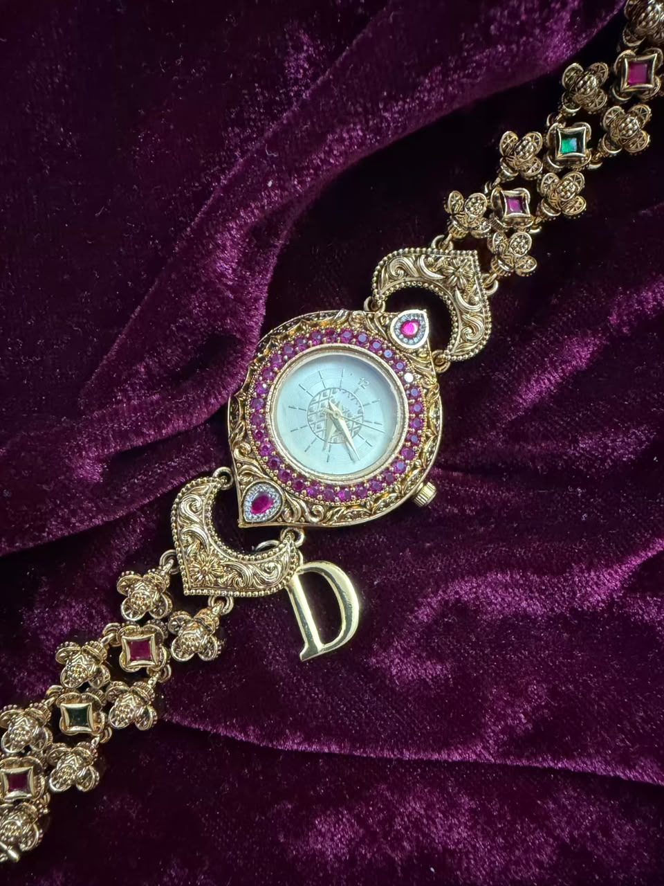 Paisley Royale Heritage Watch Rakhi in Premium Swarovski (Free Initial)