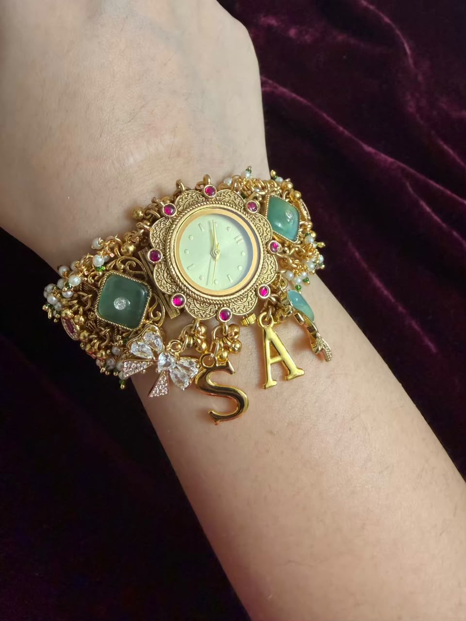 Meher Neel Heritage Watch Rakhi in Premium Swarovski (Free Initial)