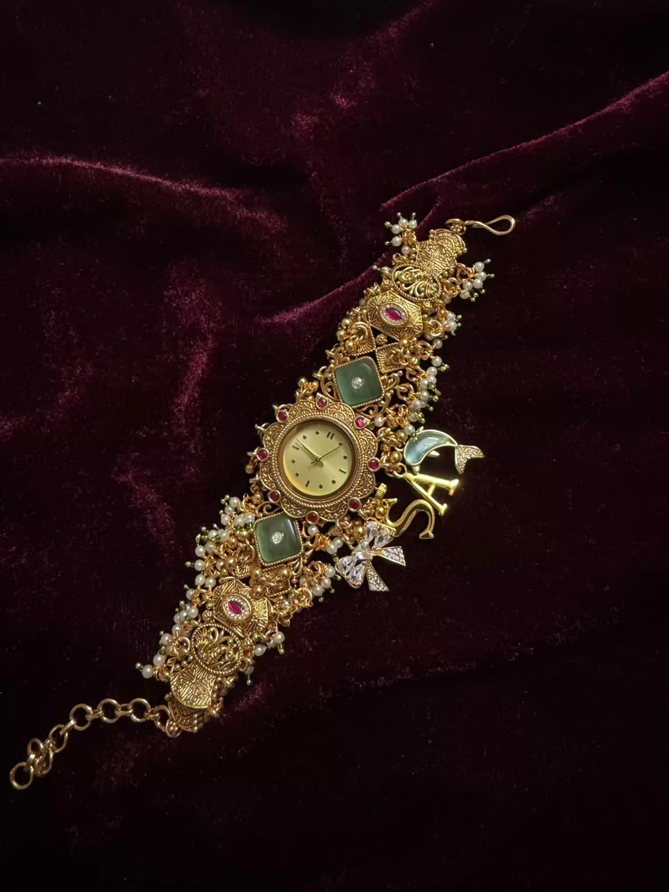 Meher Neel Heritage Watch Rakhi in Premium Swarovski (Free Initial)