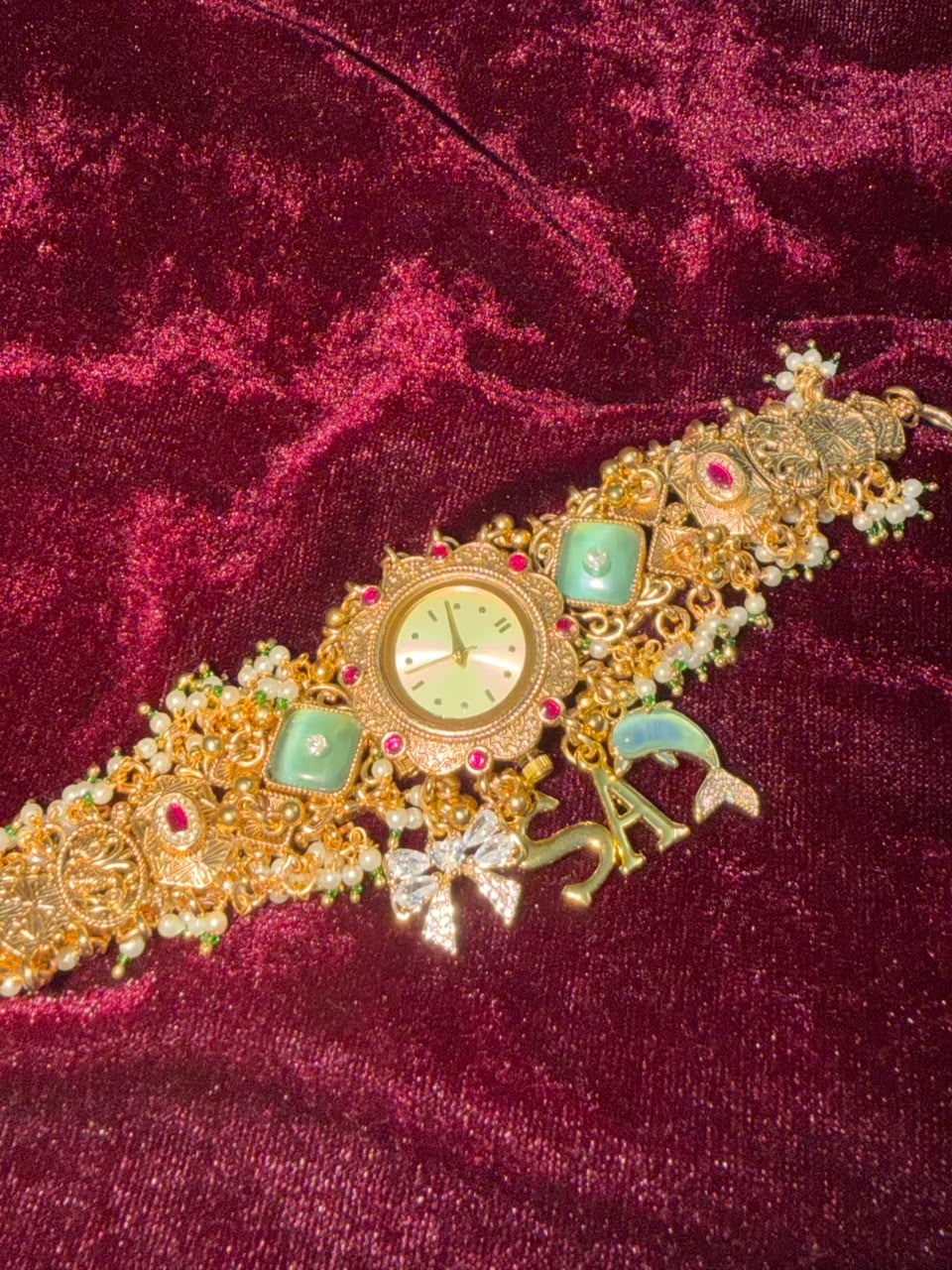 Meher Neel Heritage Watch Rakhi in Premium Swarovski (Free Initial)