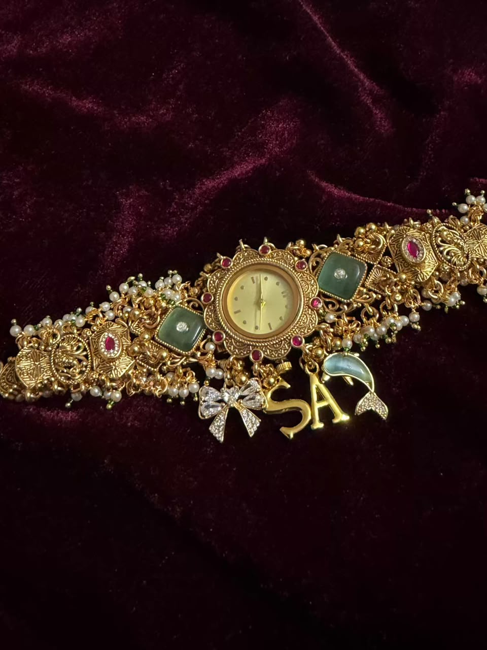 Meher Neel Heritage Watch Rakhi in Premium Swarovski (Free Initial)