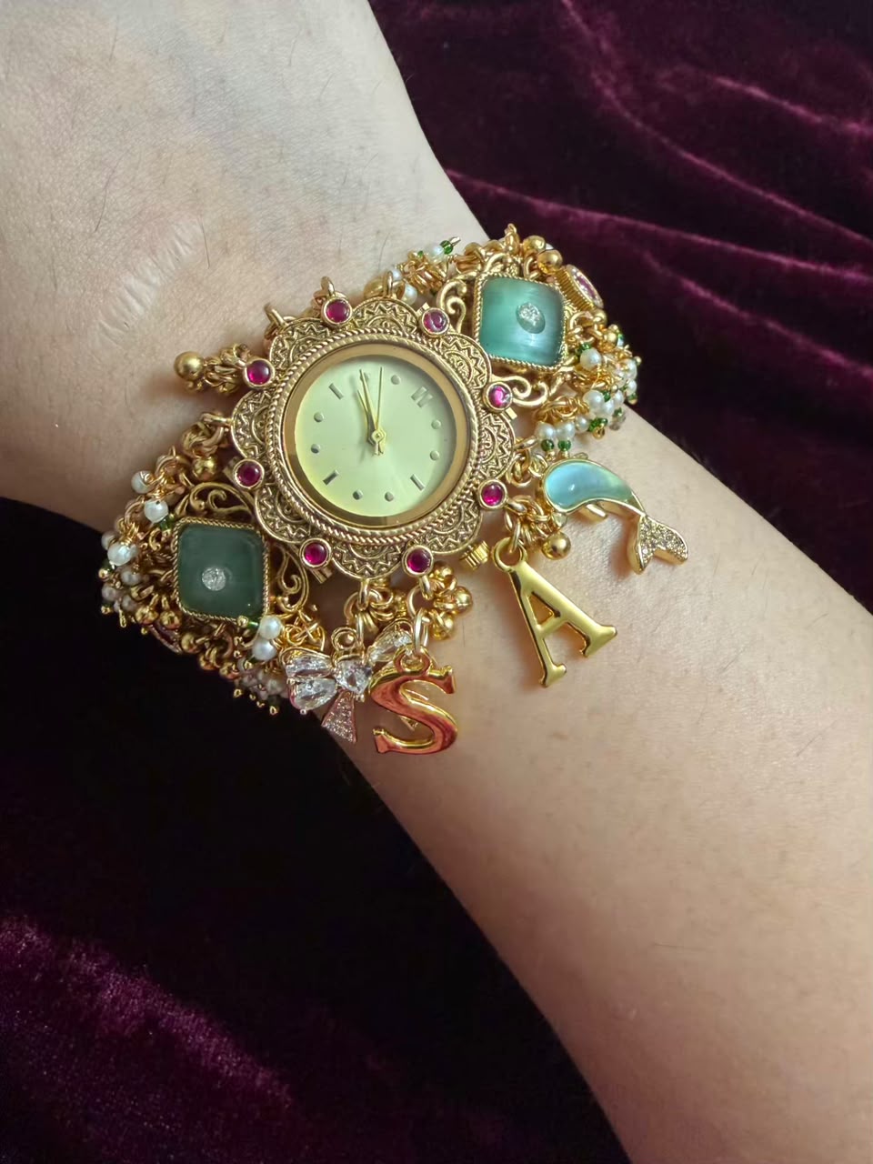 Meher Neel Heritage Watch Rakhi in Premium Swarovski (Free Initial)
