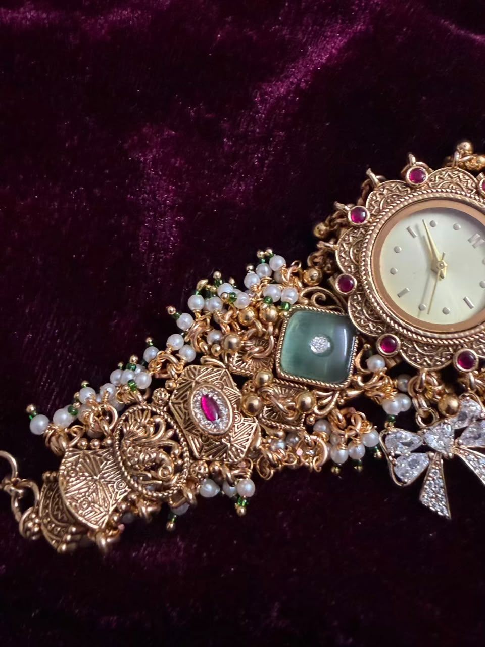 Meher Neel Heritage Watch Rakhi in Premium Swarovski (Free Initial)