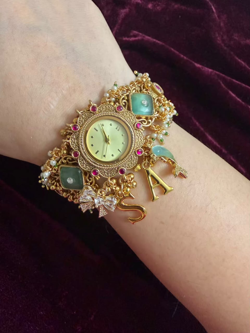 Meher Neel Heritage Watch Rakhi in Premium Swarovski (Free Initial)