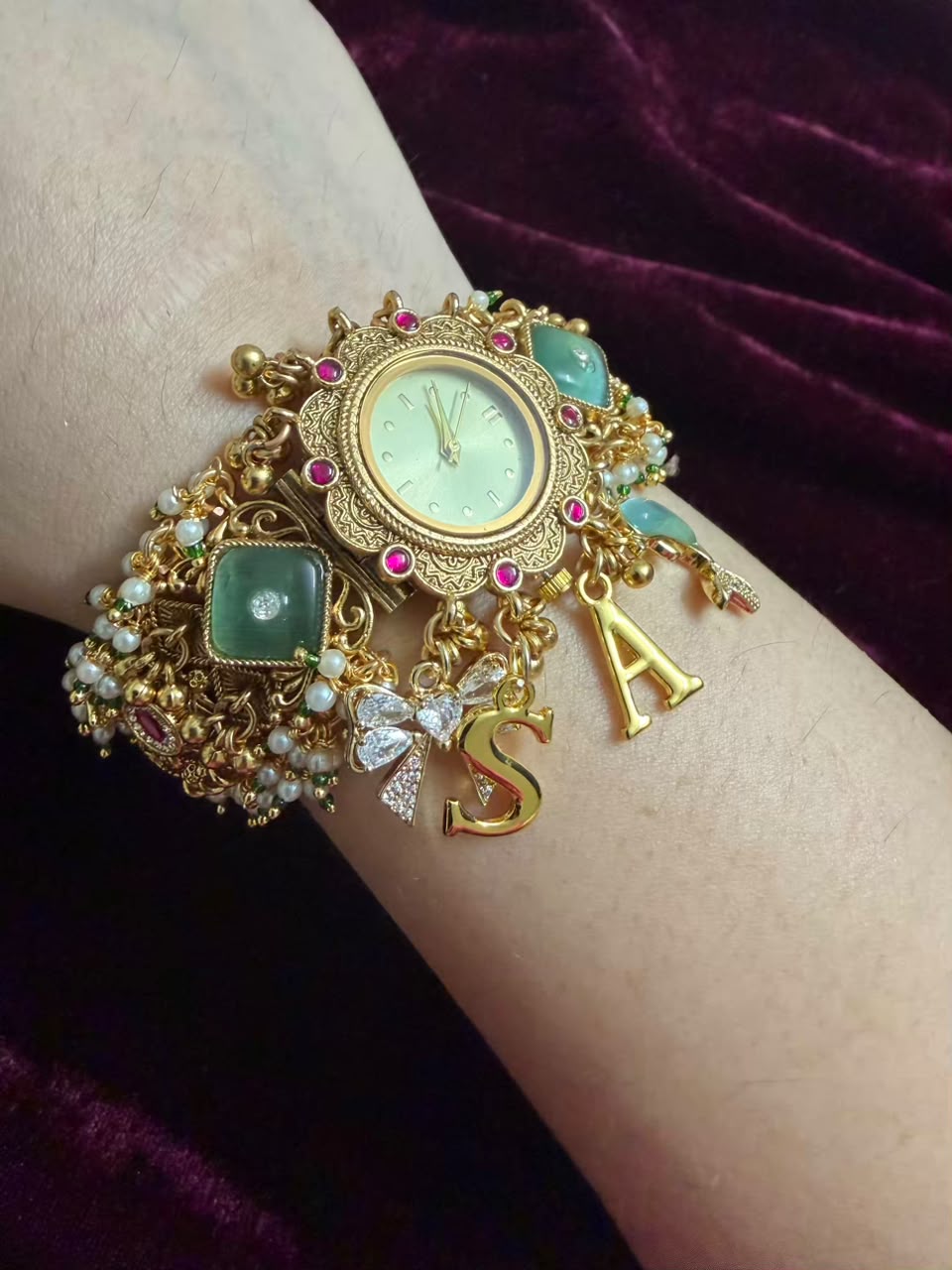 Meher Neel Heritage Watch Rakhi in Premium Swarovski (Free Initial)