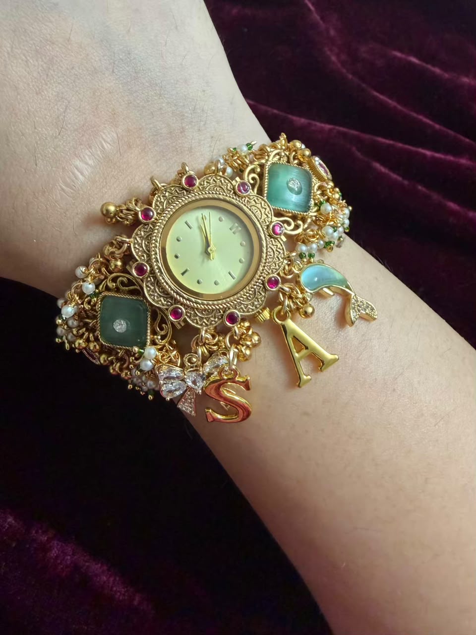 Meher Neel Heritage Watch Rakhi in Premium Swarovski (Free Initial)