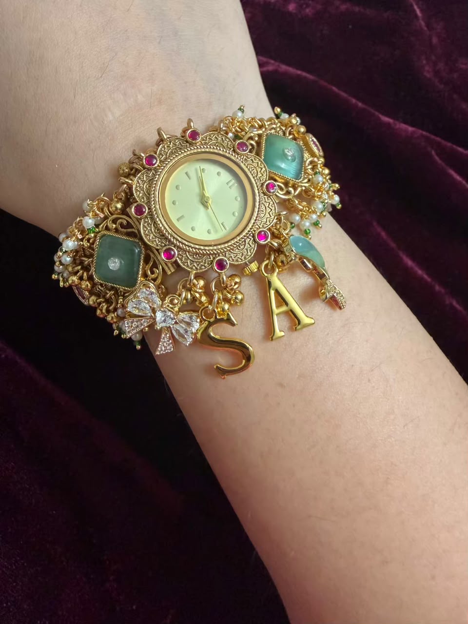 Meher Neel Heritage Watch Rakhi in Premium Swarovski (Free Initial)