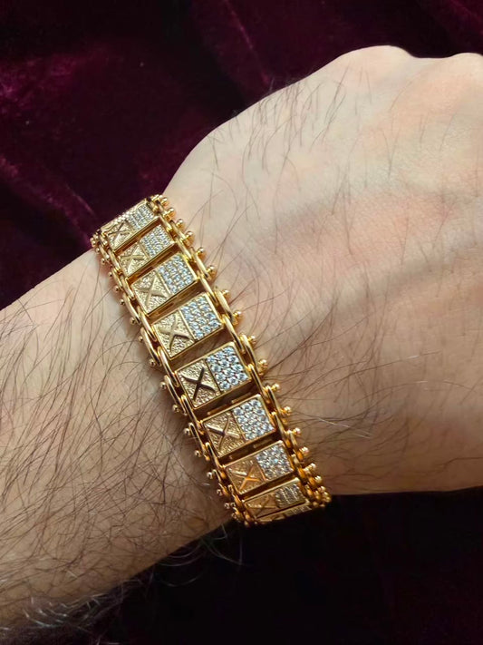 Royal Fortress Crystal Men's Rakhi Bracelet