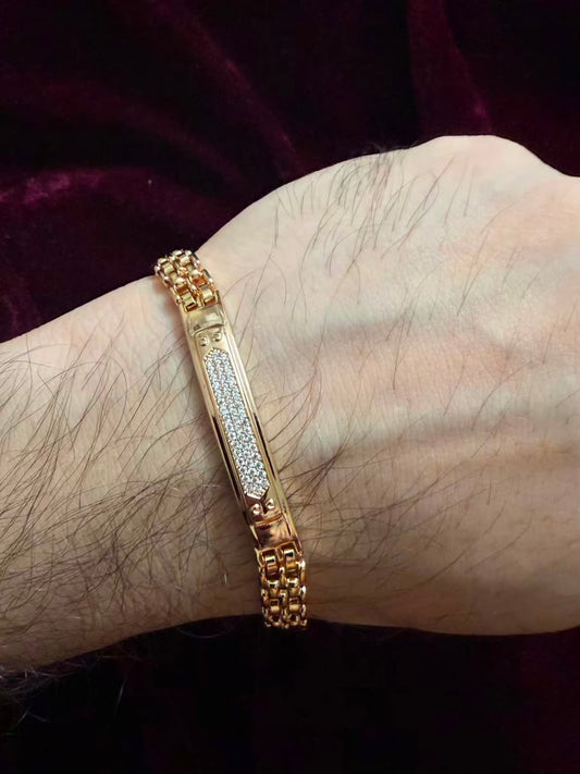 Classic Crystal Bar Men's Rakhi Bracelet