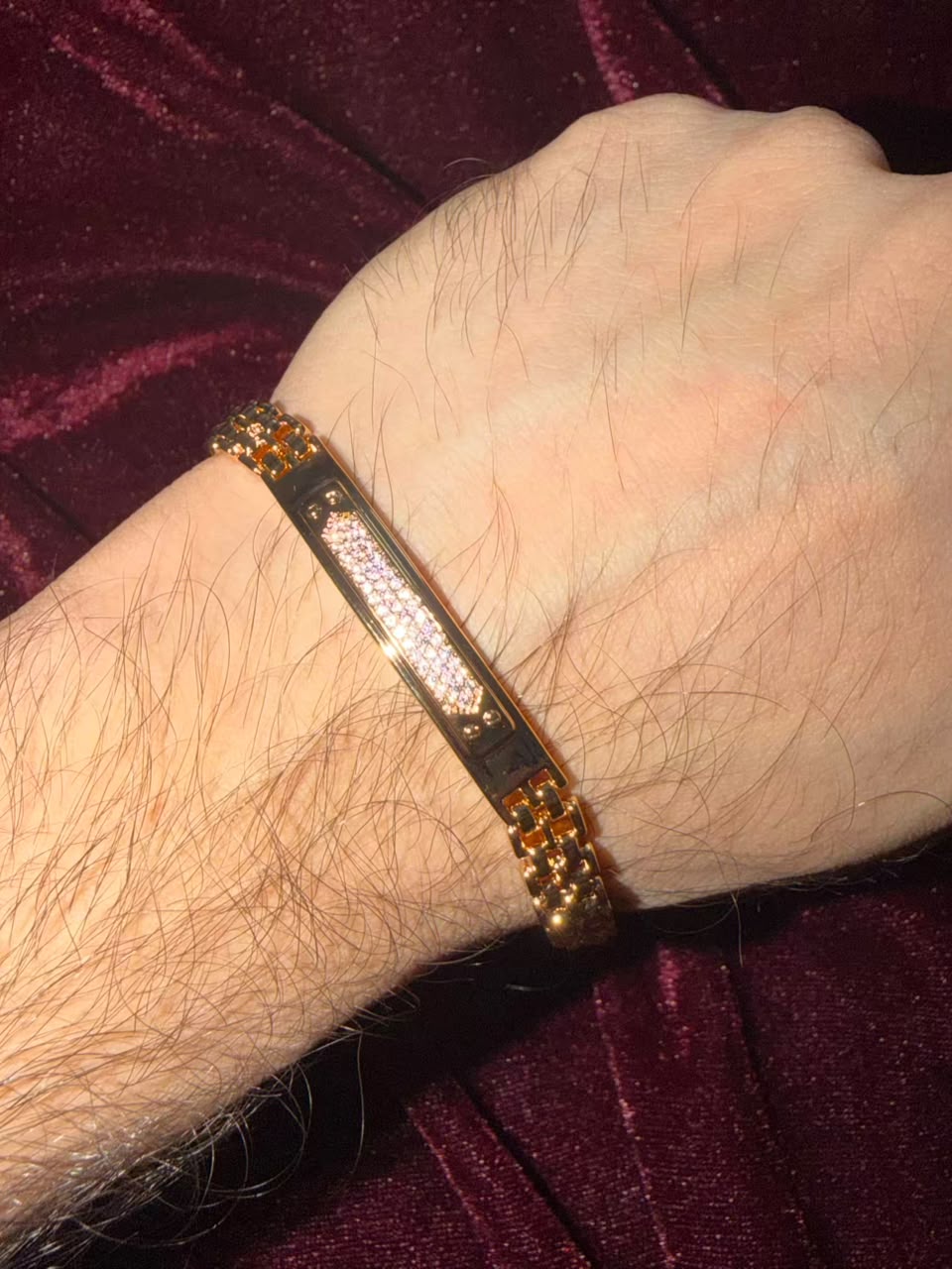 Classic Crystal Bar Men's Rakhi Bracelet