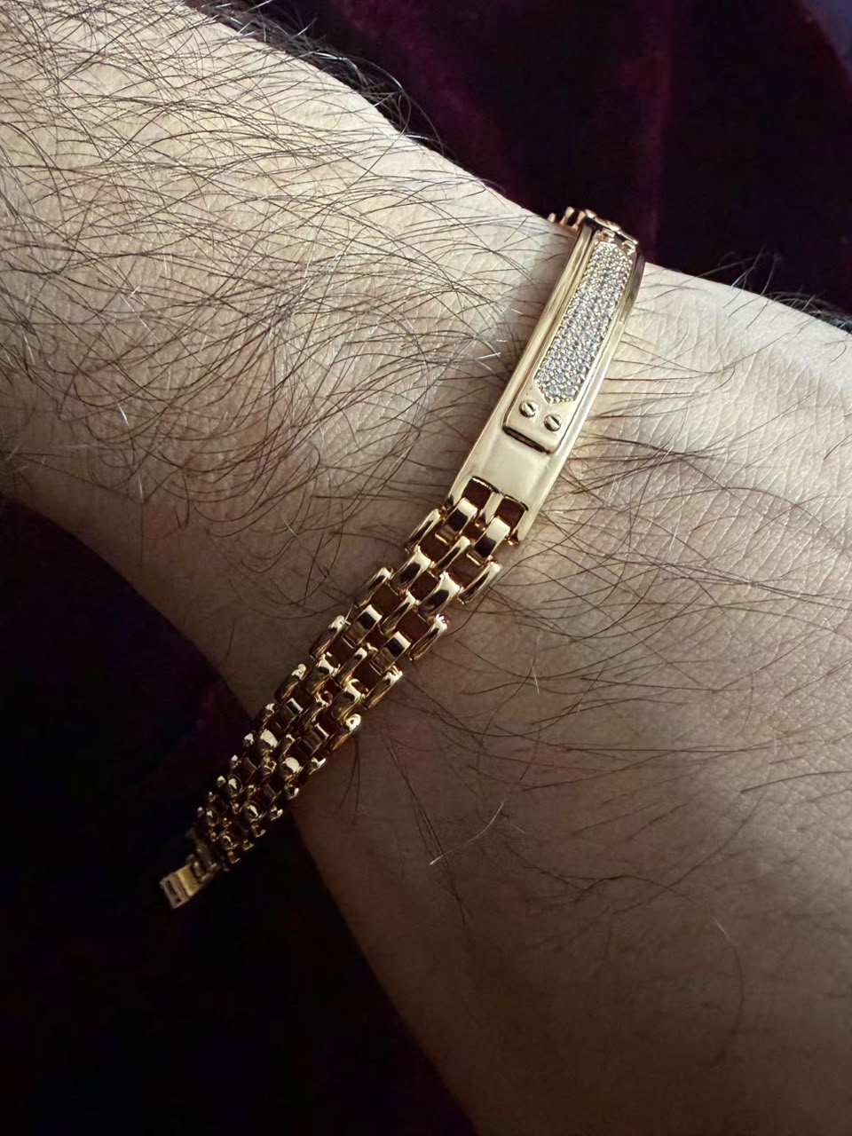 Classic Crystal Bar Men's Rakhi Bracelet