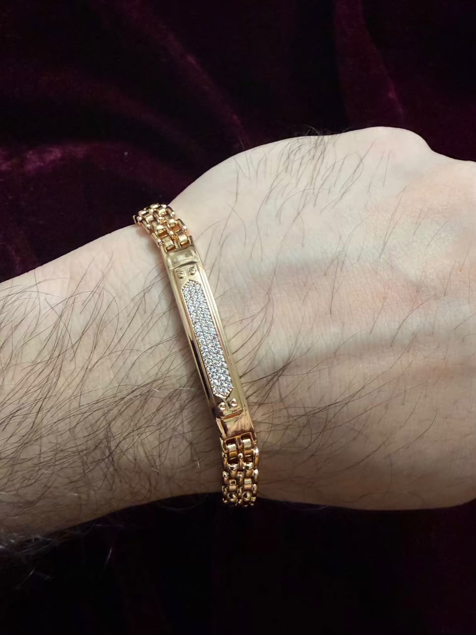 Classic Crystal Bar Men's Rakhi Bracelet