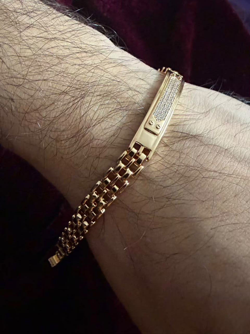 Classic Crystal Bar Men's Rakhi Bracelet