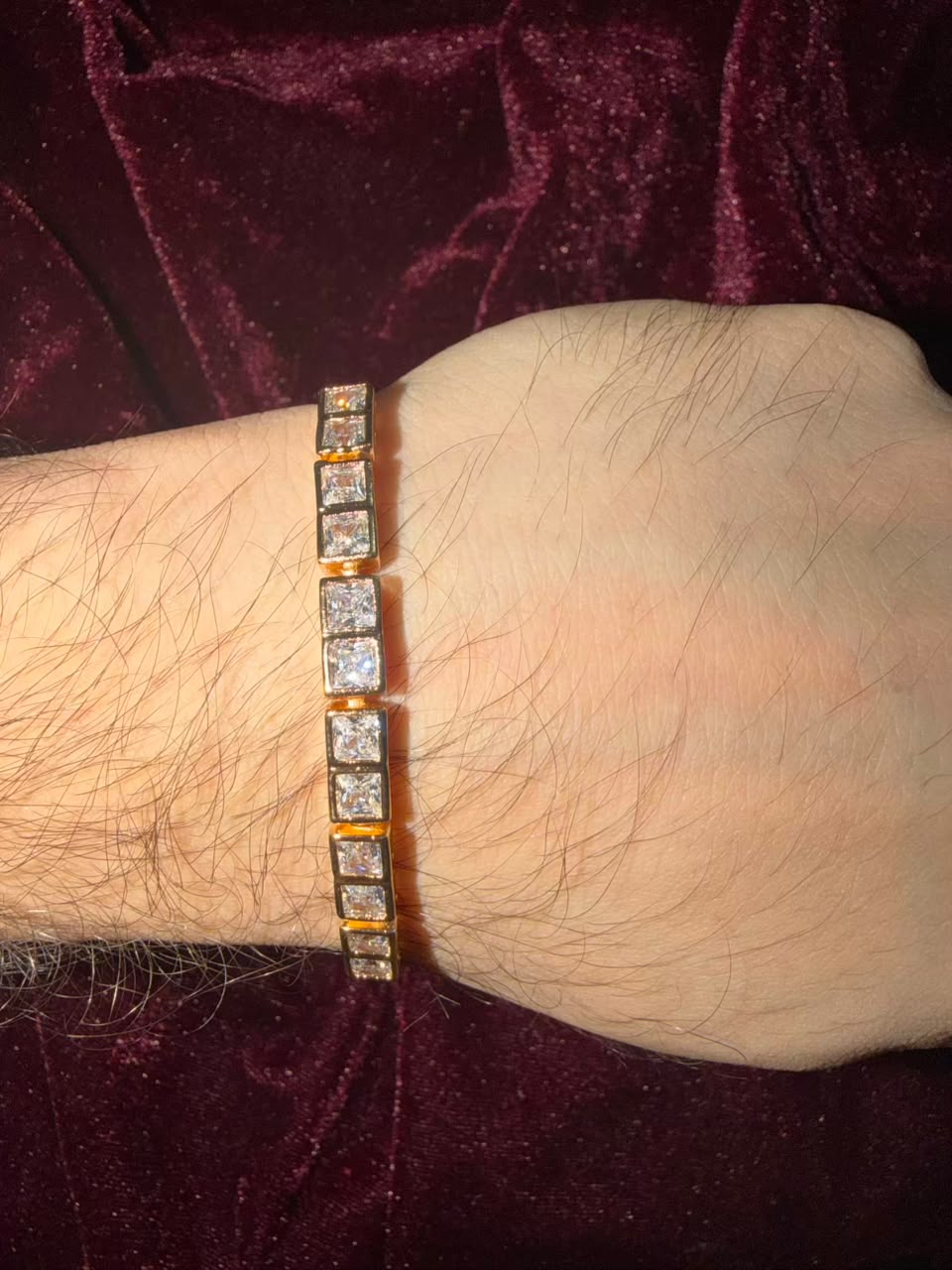 Heritage Crystal Line Men's Rakhi Bracelet