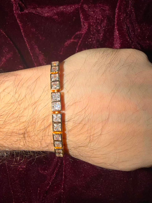 Heritage Crystal Line Men's Rakhi Bracelet
