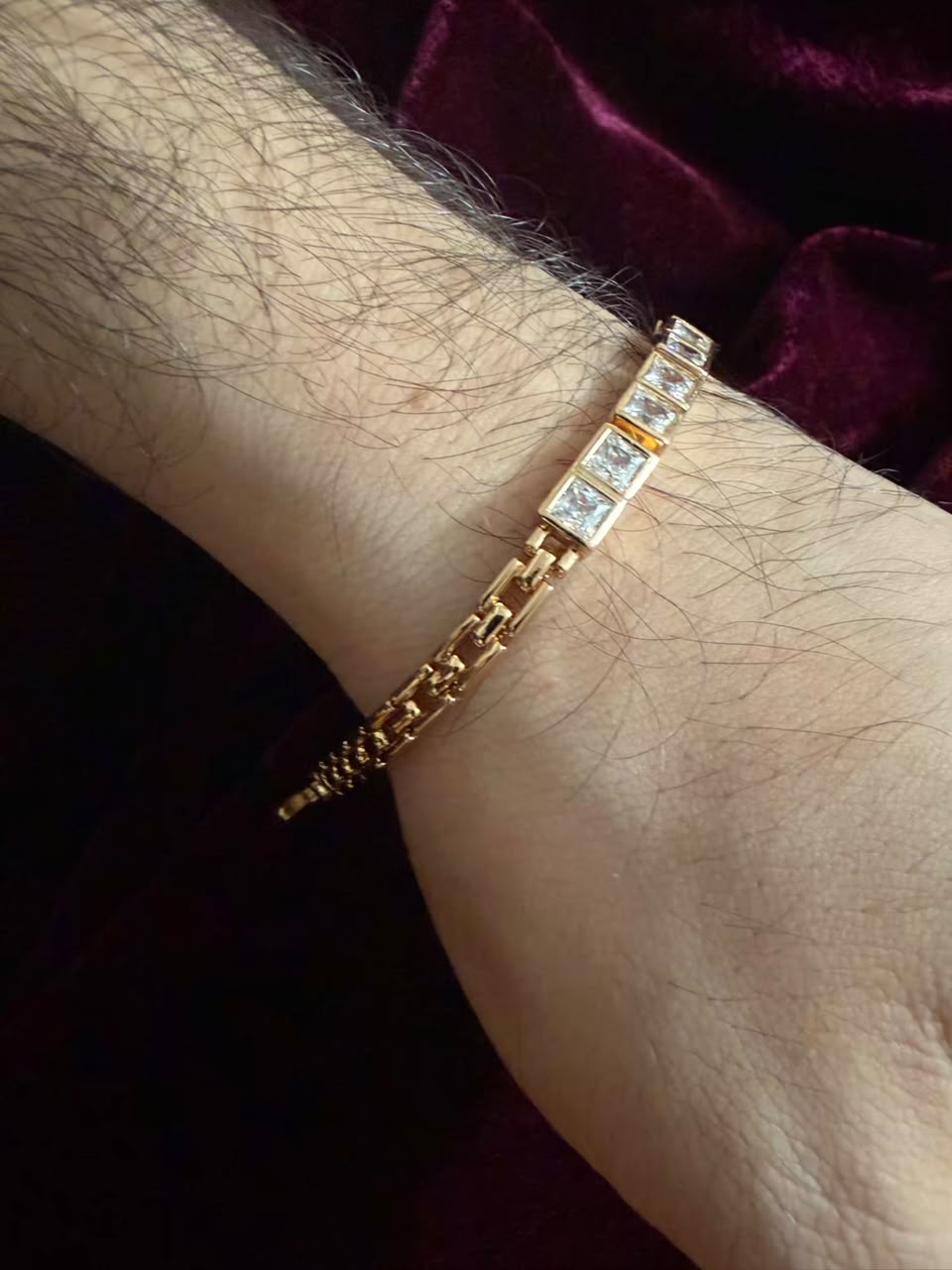 Heritage Crystal Line Men's Rakhi Bracelet