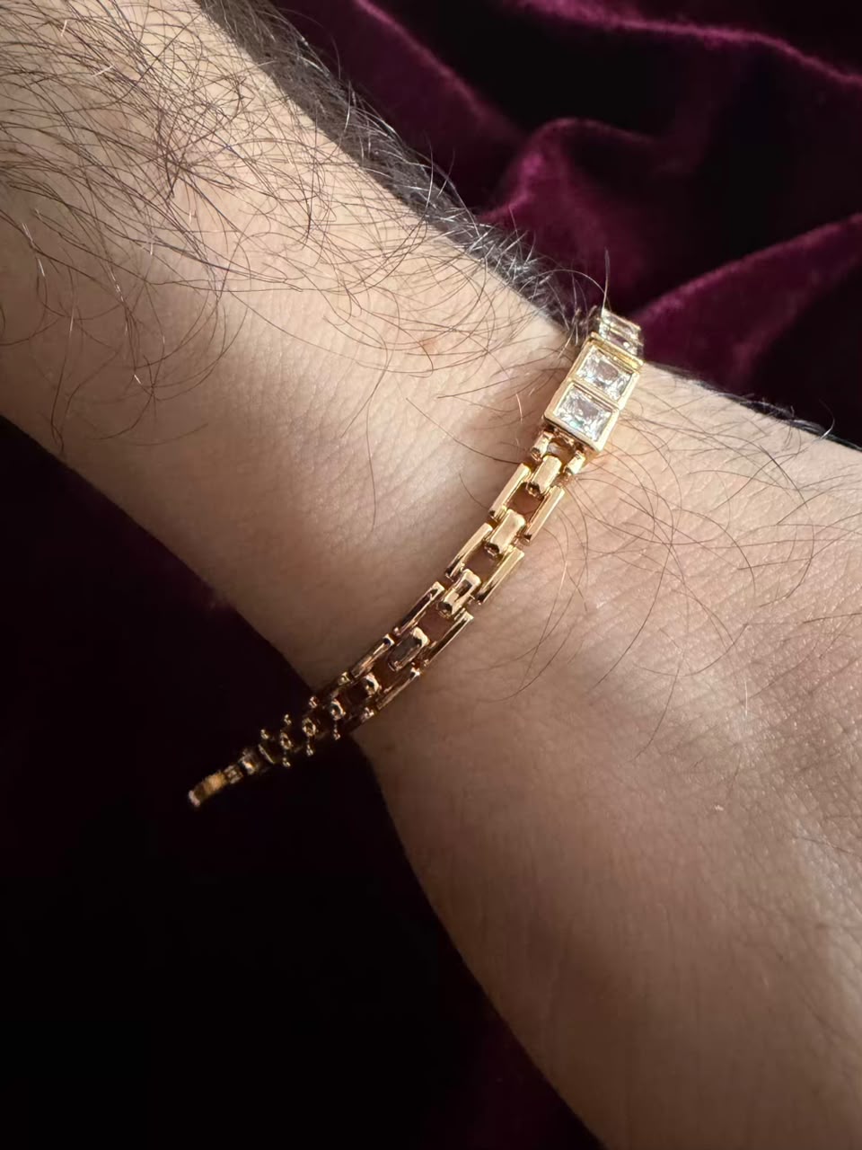 Heritage Crystal Line Men's Rakhi Bracelet