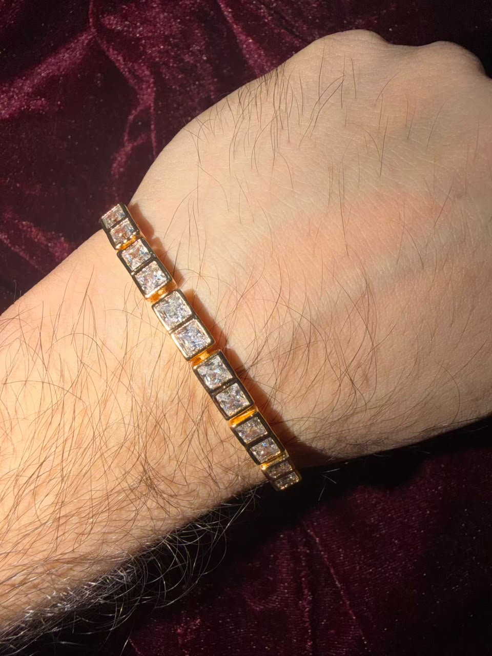 Heritage Crystal Line Men's Rakhi Bracelet
