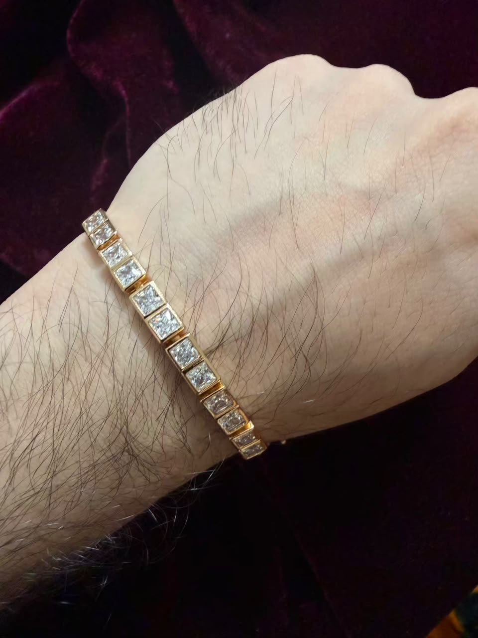 Heritage Crystal Line Men's Rakhi Bracelet