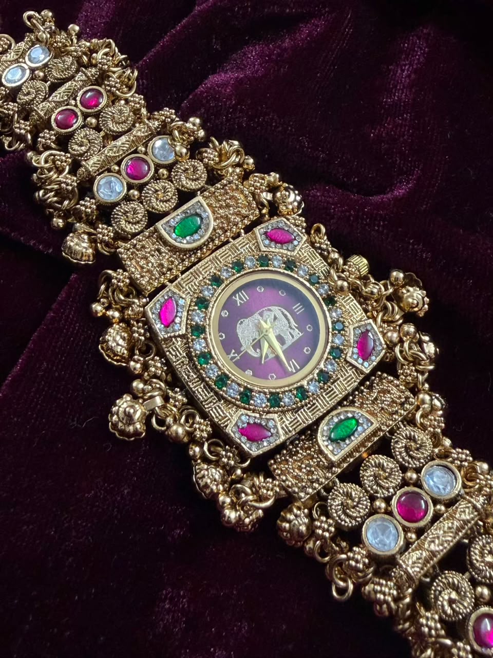 Gajraj Royale Heritage Watch Rakhi in Premium Swarovski (Free Initial)