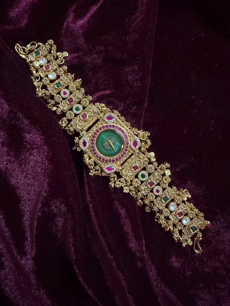 Rajtilak Heritage Watch Rakhi in Premium Swarovski (Free Initial)