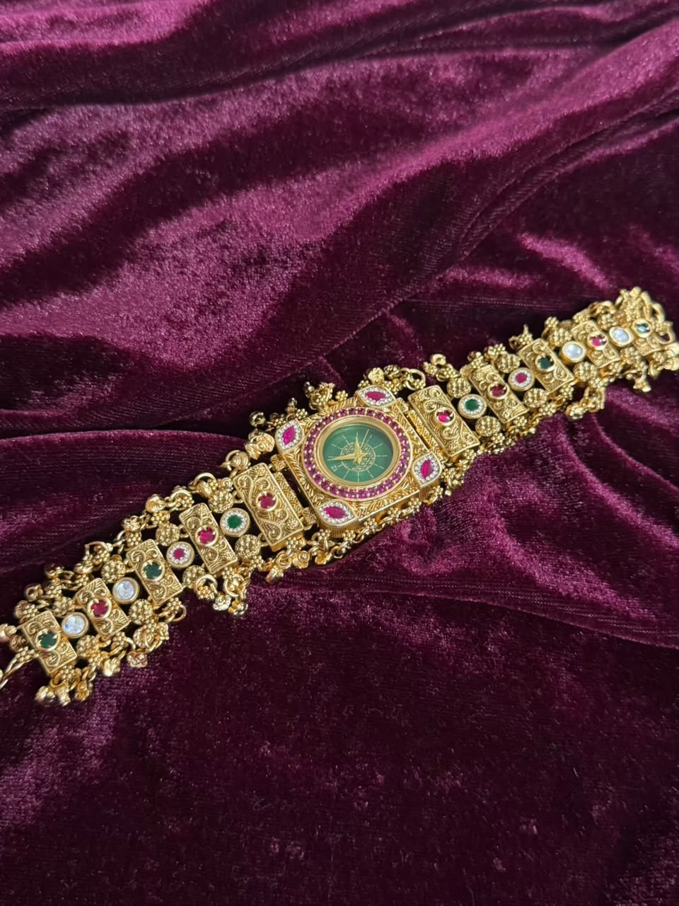 Rajtilak Heritage Watch Rakhi in Premium Swarovski (Free Initial)