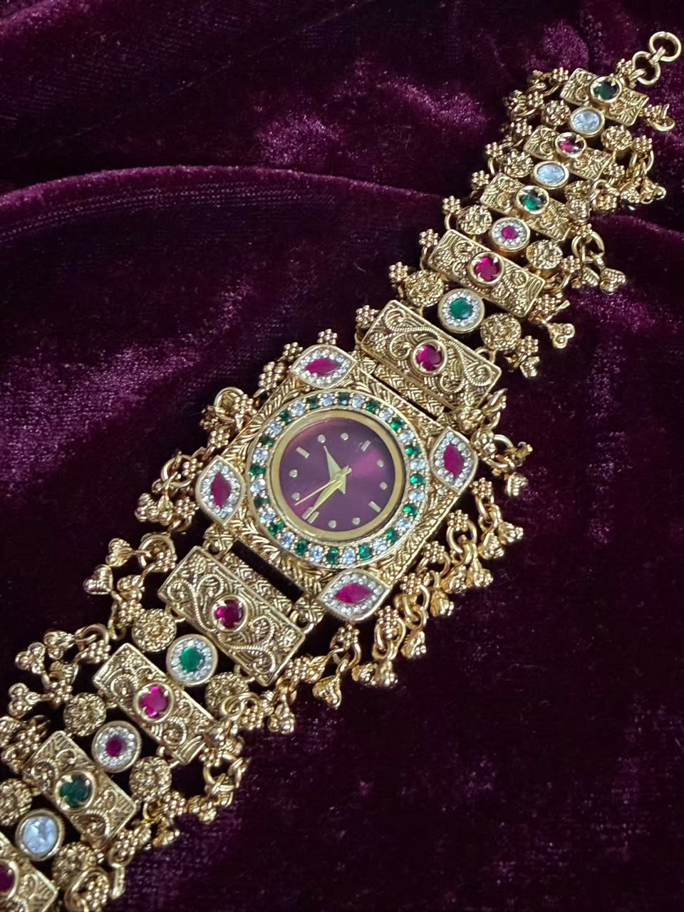 Rang Mahal Heritage Watch Rakhi in Premium Swarovski (Free Initial)