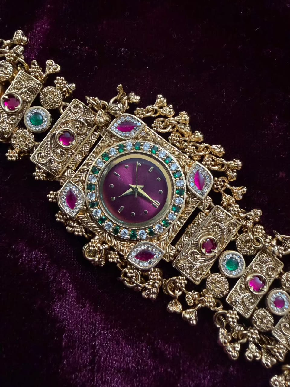 Rang Mahal Heritage Watch Rakhi in Premium Swarovski (Free Initial)