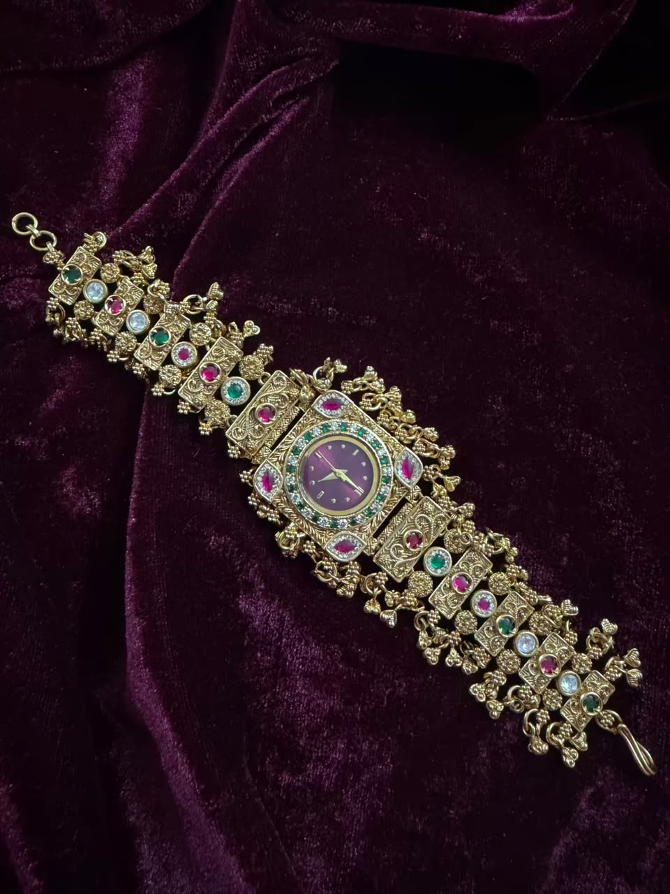 Rang Mahal Heritage Watch Rakhi in Premium Swarovski (Free Initial)