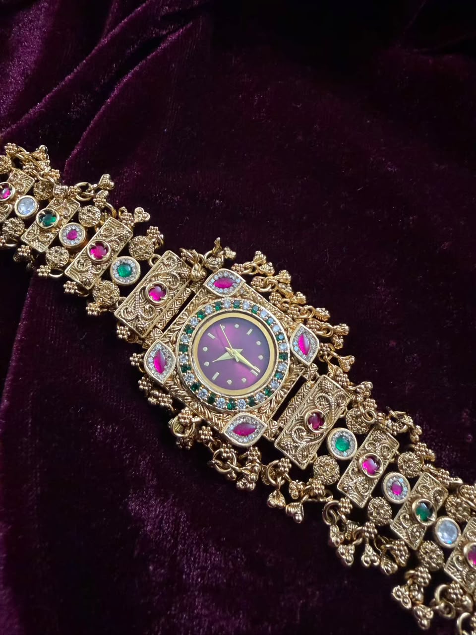 Rang Mahal Heritage Watch Rakhi in Premium Swarovski (Free Initial)