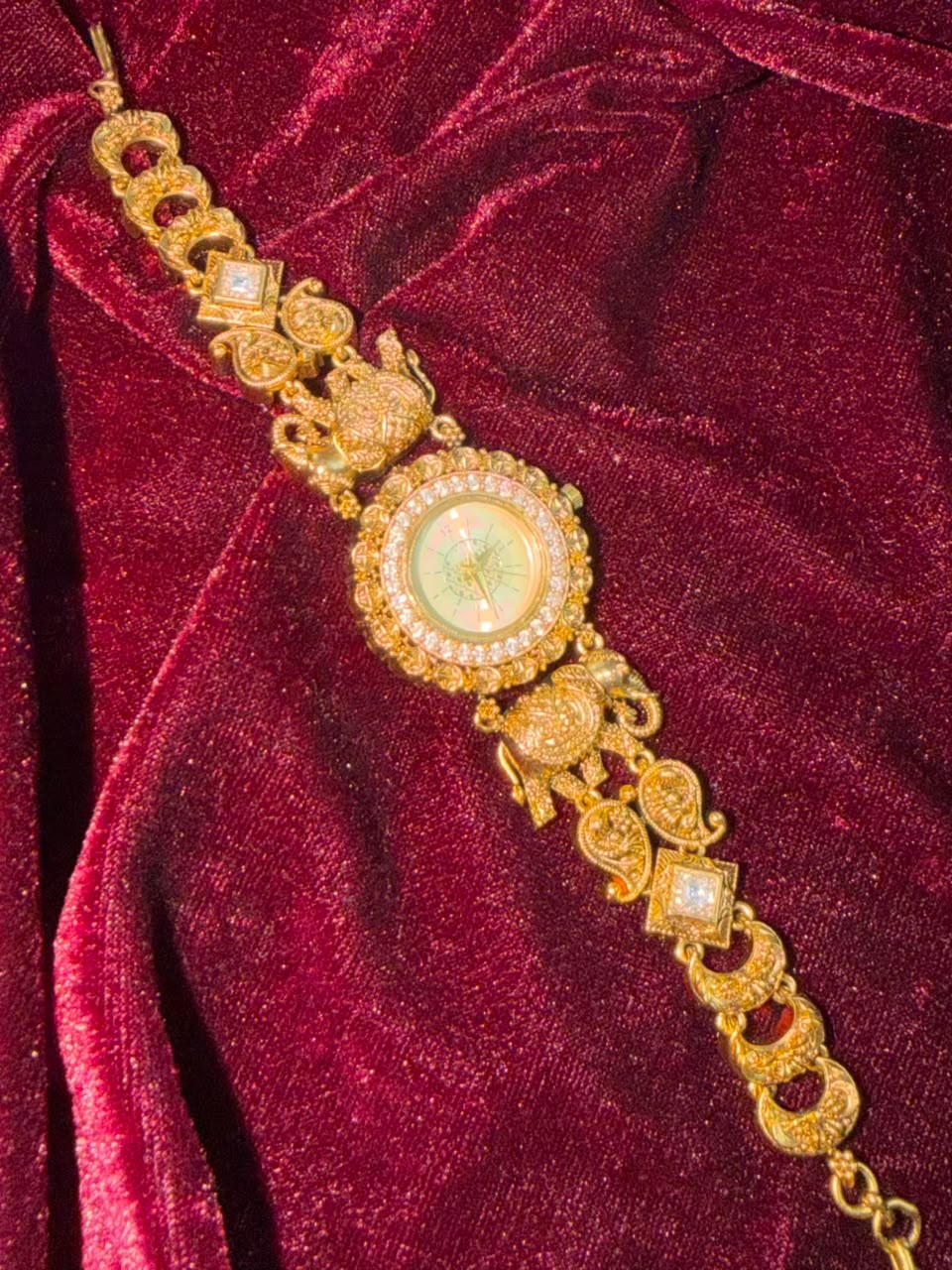 Rajwada Shringar Heritage Watch Rakhi in Premium Swarovski (Free Initial)