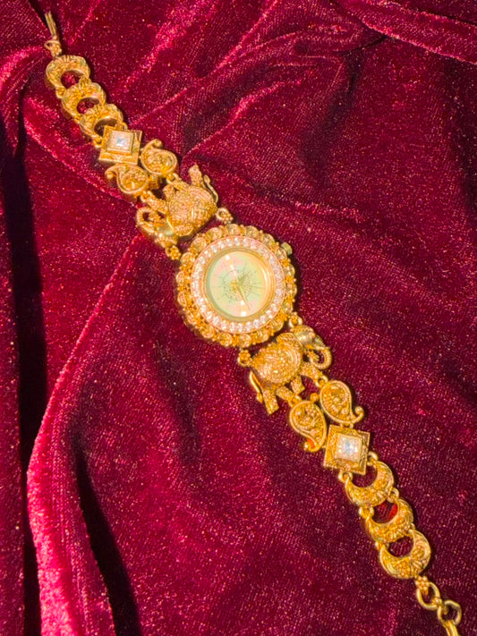 Rajwada Shringar Heritage Watch Rakhi in Premium Swarovski (Free Initial)