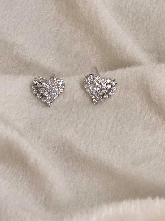 Love Silver Studds Silver  Plated Earrings Premium Earrings