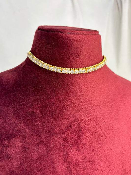 Choker Tennis Necklace 18K Gold Plated Premium Necklace