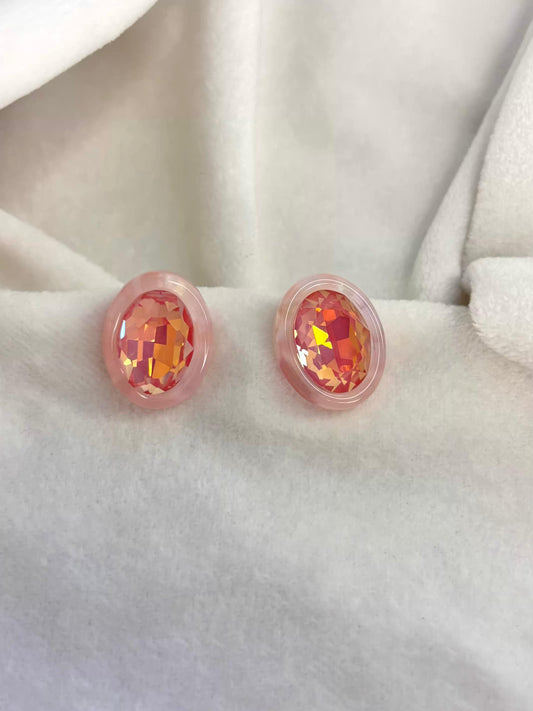 Red Cell Studd Earrings 18K Gold Plated Premium Earrings