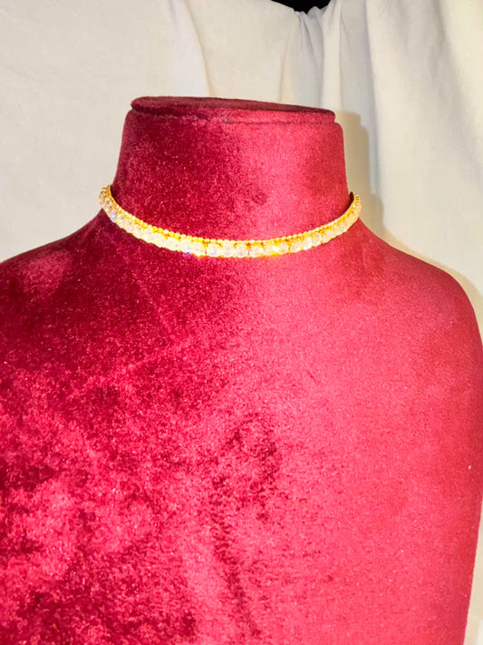Choker Tennis Necklace 18K Gold Plated Premium Necklace