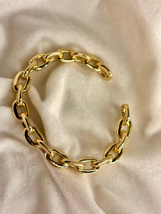 Link Solid Chain 18K Gold Plated Premium Kada Bangle