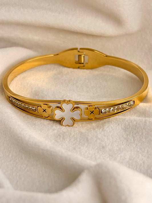 Prime Clover Bangle 18K Gold Plated Premium Kada Bangle