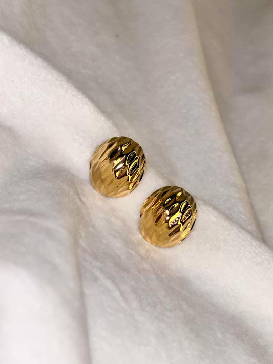 Golden Seed Ear Studds 18K Gold Plated Premium Earrings