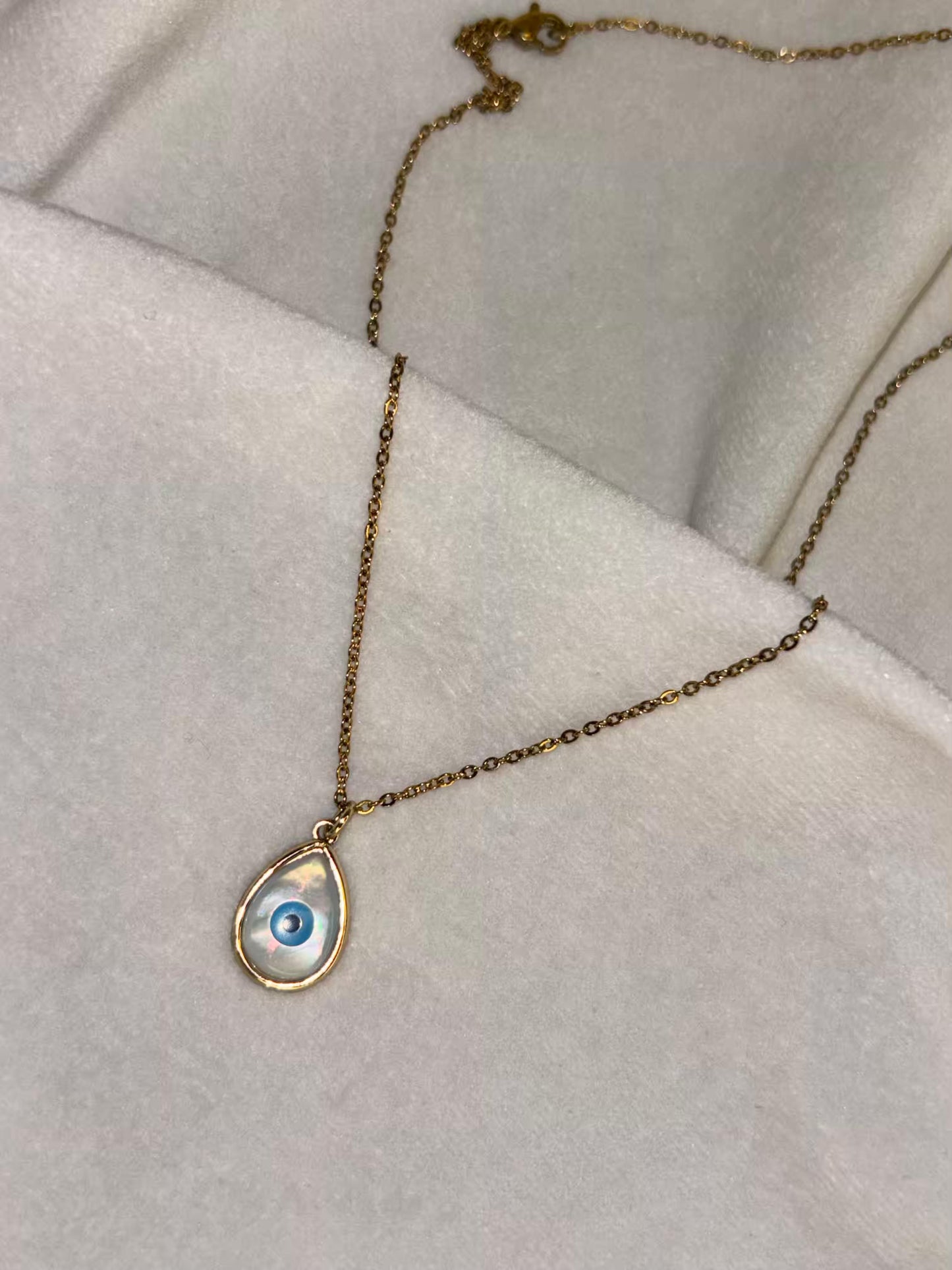 Evil Eye Drop Necklace 18K Gold Plated Premium Necklace