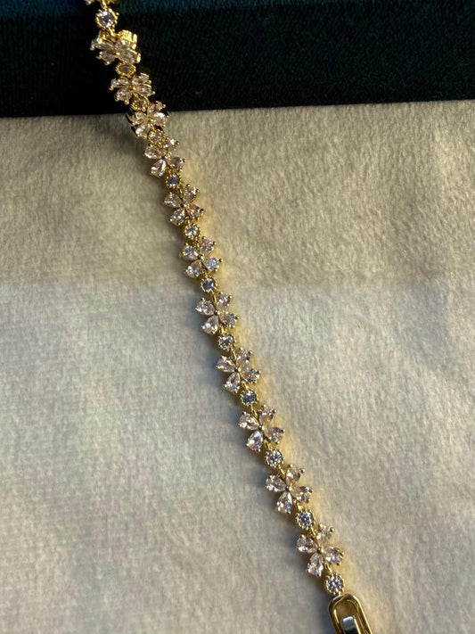 Flora Spark Diamond Plated Tennis Bracelet